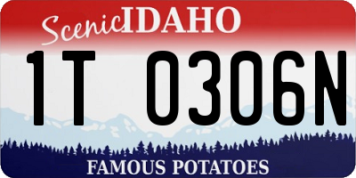 ID license plate 1T0306N