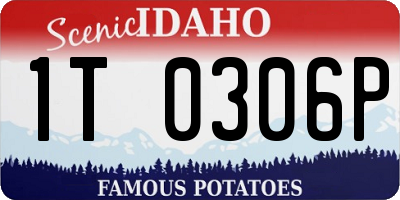 ID license plate 1T0306P