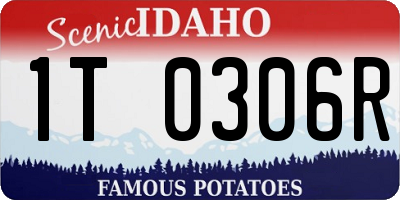 ID license plate 1T0306R