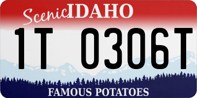 ID license plate 1T0306T