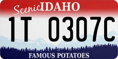 ID license plate 1T0307C