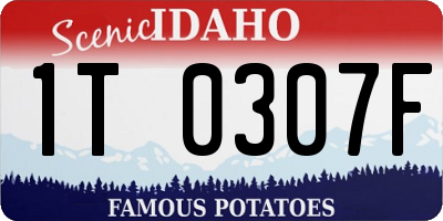 ID license plate 1T0307F