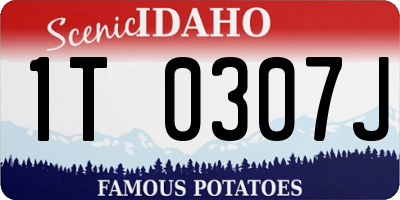 ID license plate 1T0307J