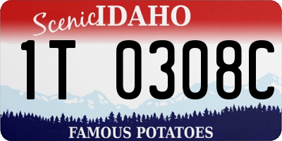 ID license plate 1T0308C