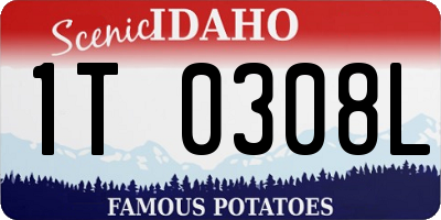 ID license plate 1T0308L