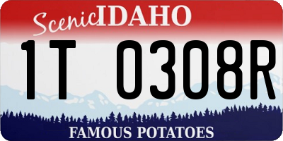 ID license plate 1T0308R