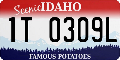 ID license plate 1T0309L