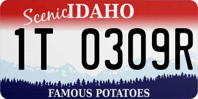 ID license plate 1T0309R