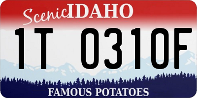 ID license plate 1T0310F