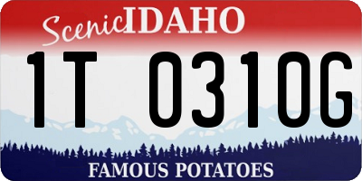 ID license plate 1T0310G
