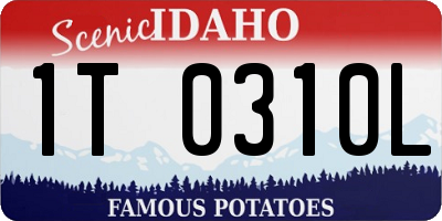 ID license plate 1T0310L