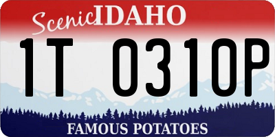 ID license plate 1T0310P