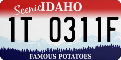 ID license plate 1T0311F