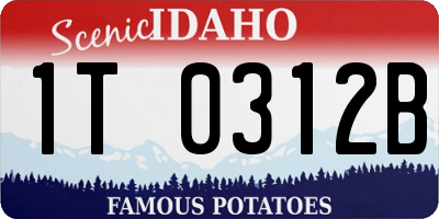 ID license plate 1T0312B