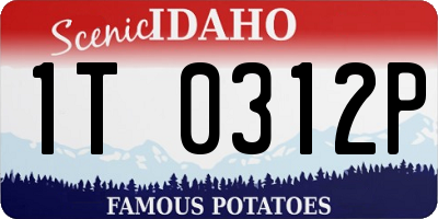 ID license plate 1T0312P