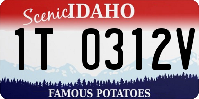 ID license plate 1T0312V