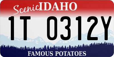 ID license plate 1T0312Y