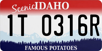 ID license plate 1T0316R