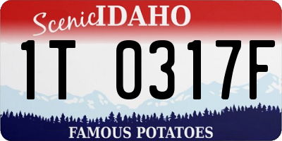 ID license plate 1T0317F