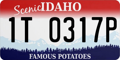 ID license plate 1T0317P