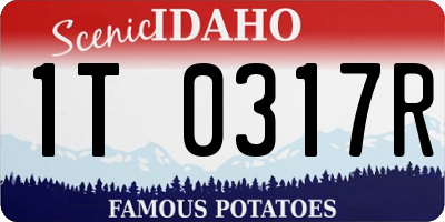 ID license plate 1T0317R