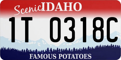 ID license plate 1T0318C