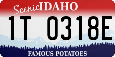ID license plate 1T0318E