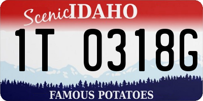 ID license plate 1T0318G