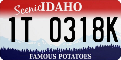 ID license plate 1T0318K