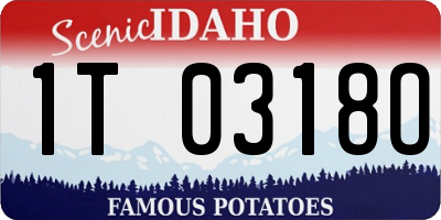 ID license plate 1T0318O