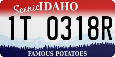 ID license plate 1T0318R