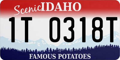 ID license plate 1T0318T