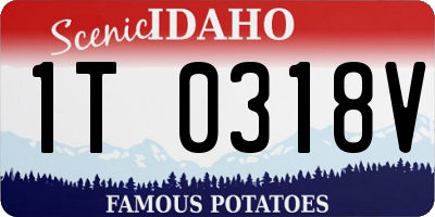 ID license plate 1T0318V