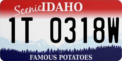 ID license plate 1T0318W
