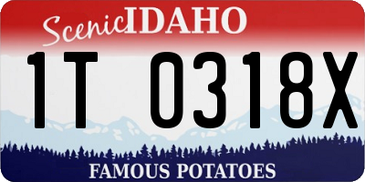ID license plate 1T0318X