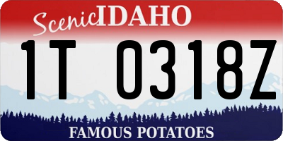 ID license plate 1T0318Z