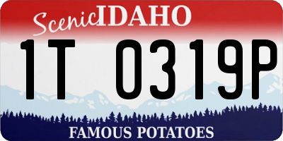 ID license plate 1T0319P