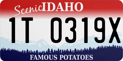 ID license plate 1T0319X