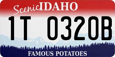 ID license plate 1T0320B