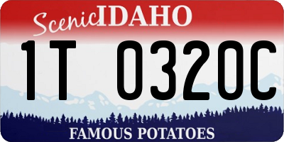 ID license plate 1T0320C