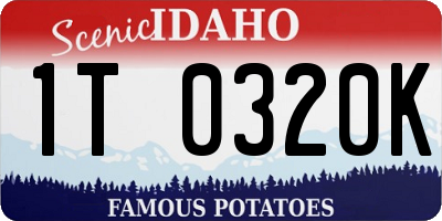 ID license plate 1T0320K
