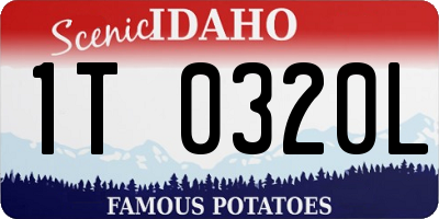 ID license plate 1T0320L