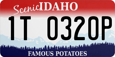 ID license plate 1T0320P