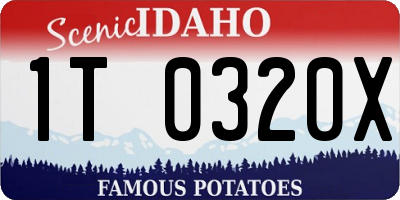 ID license plate 1T0320X