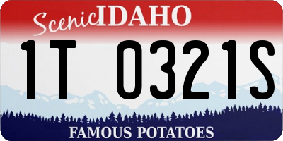 ID license plate 1T0321S