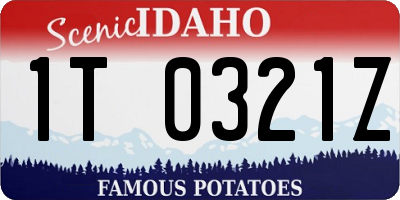 ID license plate 1T0321Z
