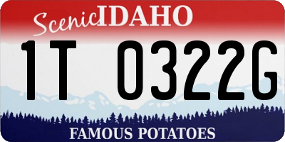 ID license plate 1T0322G