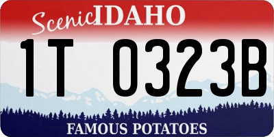 ID license plate 1T0323B