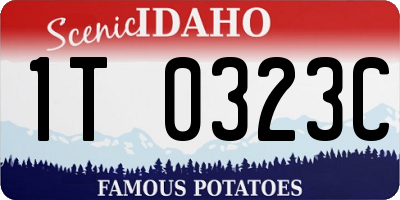 ID license plate 1T0323C
