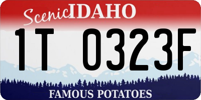 ID license plate 1T0323F